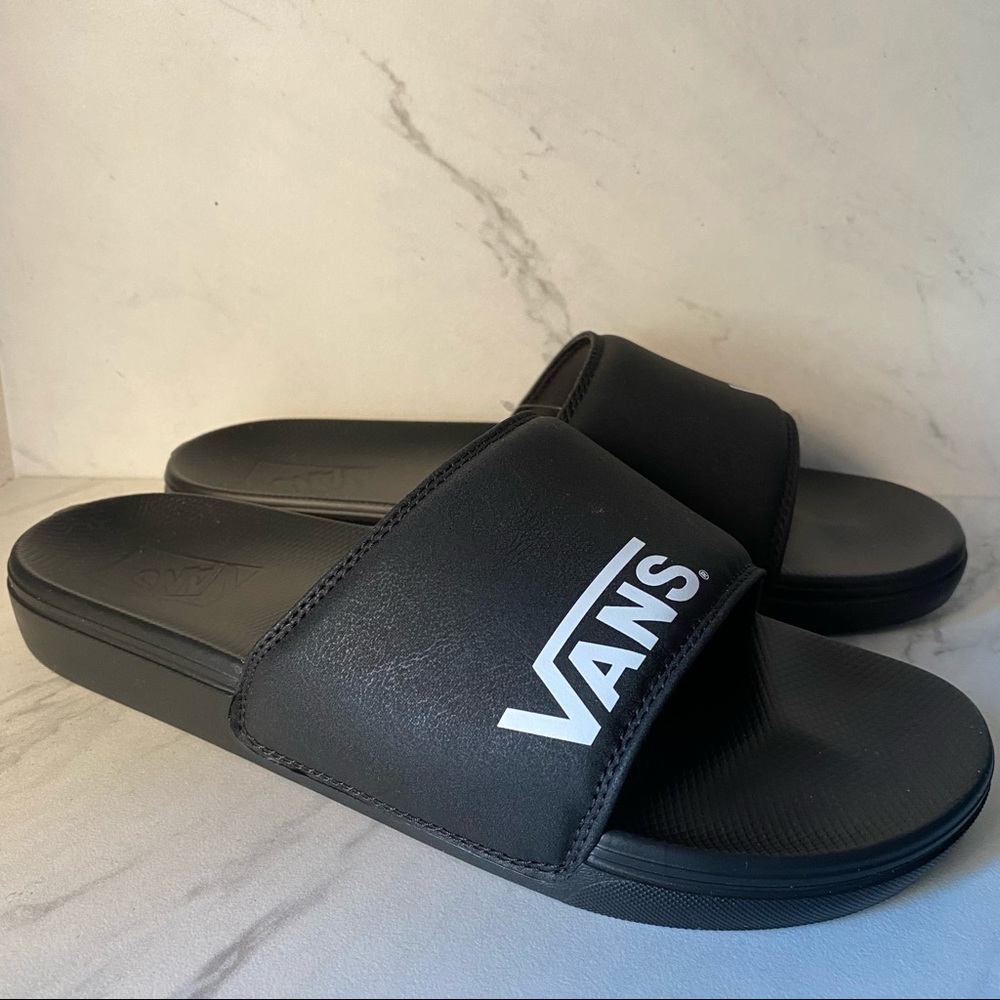 NEW Vans Range Black Slide Sandals Men - Picture 2 of 4